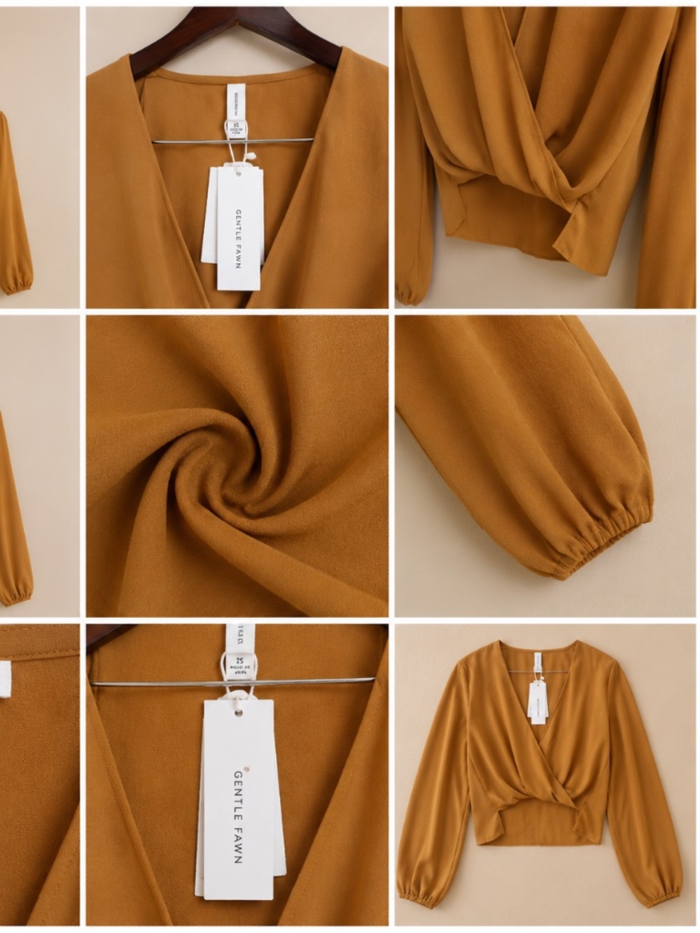 NEW Gentle Fawn Draped Wrap Top XS ✨ - Picture 3 of 6